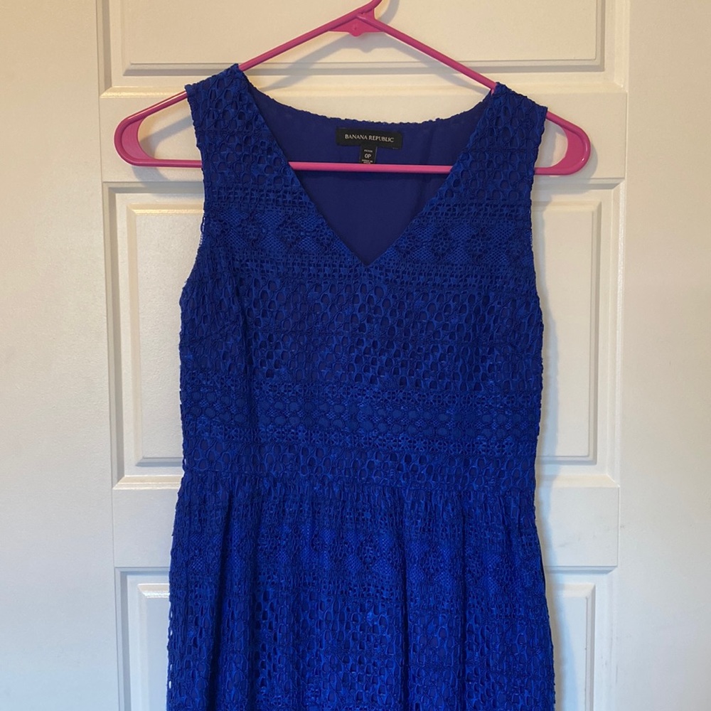 Banana republic cobalt blue lace dress